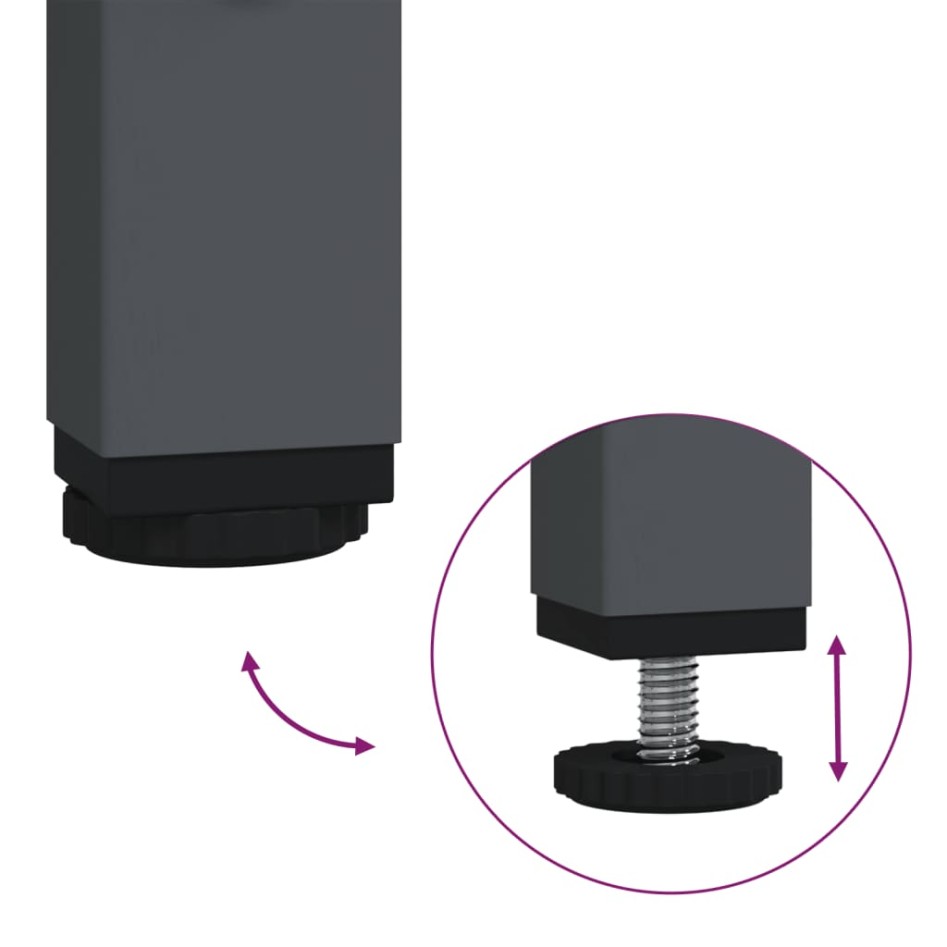 Aparador de acero laminado en frío antracita 68x39x58,5