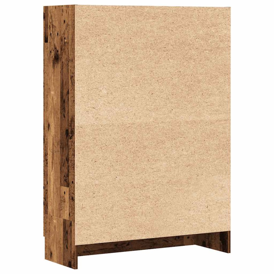 Armario de libros madera ingeniería envejecida 82,5x30,5x115