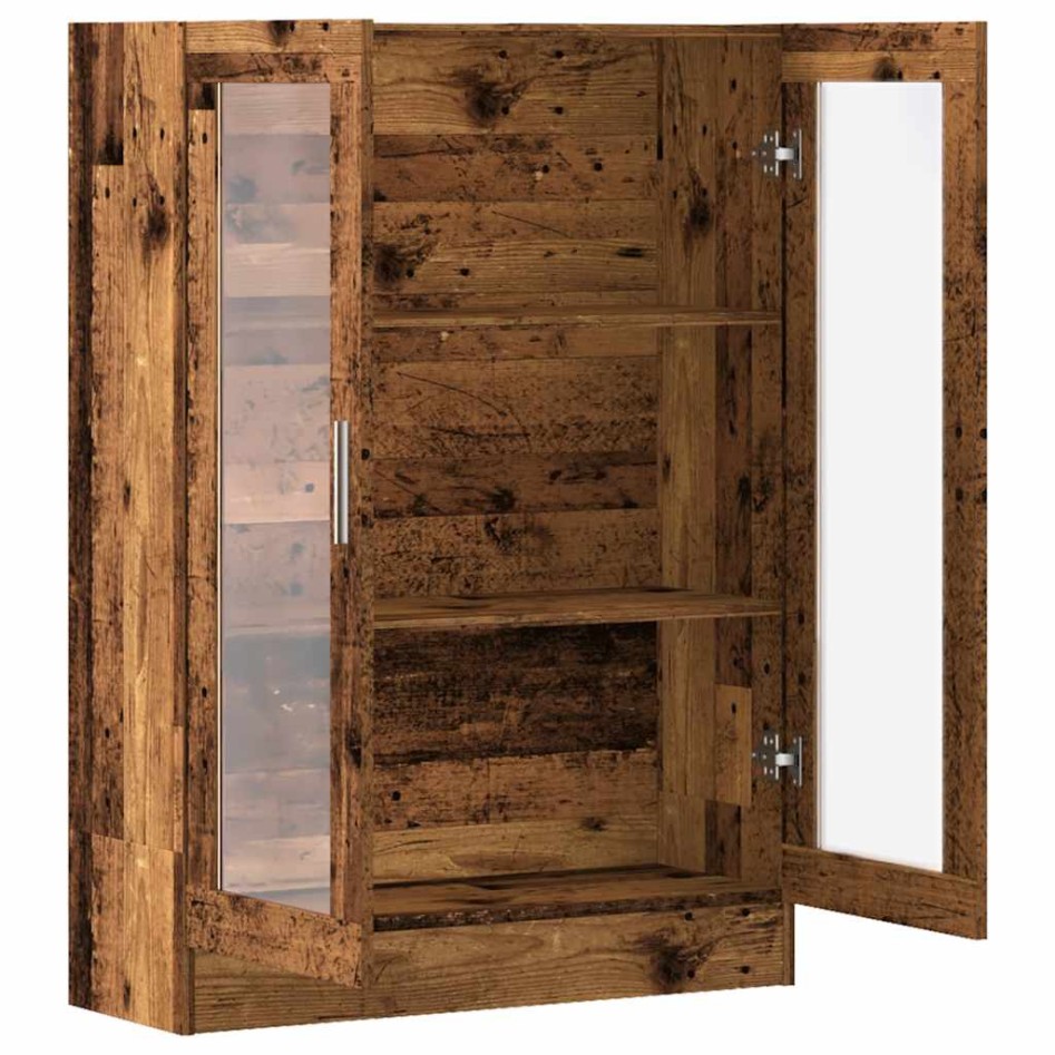 Armario de libros madera ingeniería envejecida 82,5x30,5x115