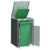 Cobertizo de contenedor de basura acero antracita 72x81x115 cm