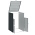 Cobertizo de contenedor de basura acero antracita 72x81x115