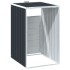 Cobertizo de contenedor de basura acero antracita 72x81x115