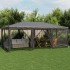 Carpa para fiestas 10 paredes de malla HDPE gris antracita