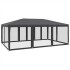 Carpa para fiestas 10 paredes de malla HDPE gris antracita