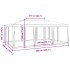 Carpa para fiestas 10 paredes de malla HDPE gris antracita