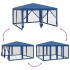 Carpa para fiestas con 8 paredes de malla HDPE azul 4x4