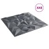 Paneles de pared 48 uds XPS amatista gris 50x50 cm 12