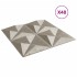 Paneles de pared 48 uds XPS origami Beton 50x50 cm 12