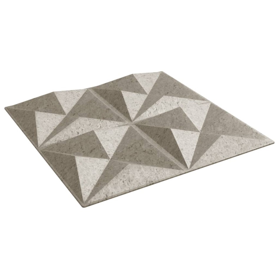 Paneles de pared 48 uds XPS origami Beton 50x50 cm 12