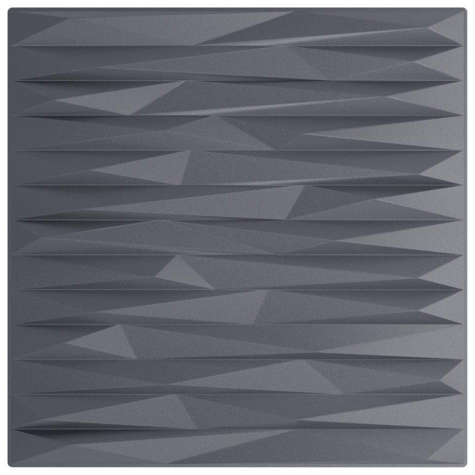 Paneles de pared 48 uds XPS piedra gris 50x50 cm 12