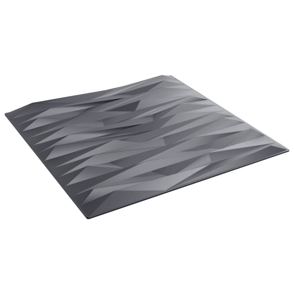 Paneles de pared 48 uds XPS piedra gris 50x50 cm 12