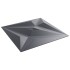Paneles de pared 48 uds XPS estrella gris 50x50 cm 12