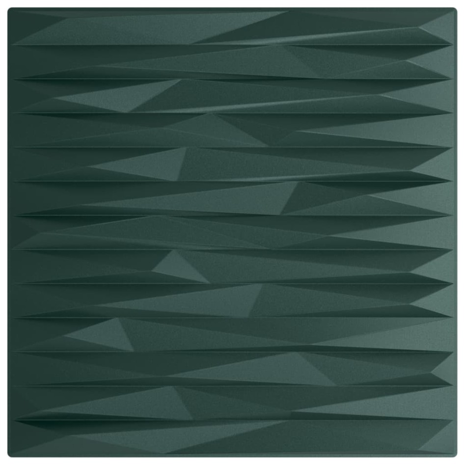 Paneles de pared 48 uds XPS piedra verde 50x50 cm 12