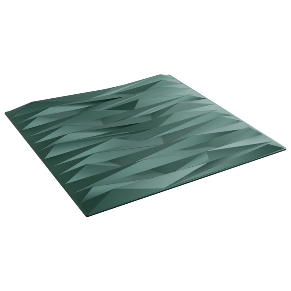Paneles de pared 48 uds XPS piedra verde 50x50 cm 12