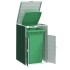Cobertizo de contenedor de basura acero verde 72x81x115