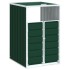 Cobertizo de contenedor de basura acero verde 72x81x115