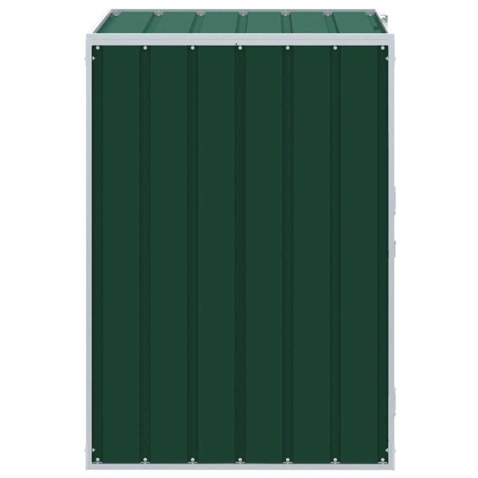 Cobertizo de contenedor de basura acero verde 72x81x115