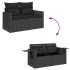 Set de muebles de jardín 5 pzas y cojines ratán sintético