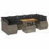 Set de sofás de jardín y cojines 8 piezas ratán sintético