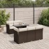 Set sofás de jardín 6 piezas y cojines ratán sintético
