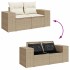 Set sofás de jardín 7 piezas y cojines ratán sintético