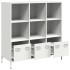 Aparador de acero blanco 101,5x39x103,5