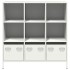Aparador de acero blanco 101,5x39x103,5