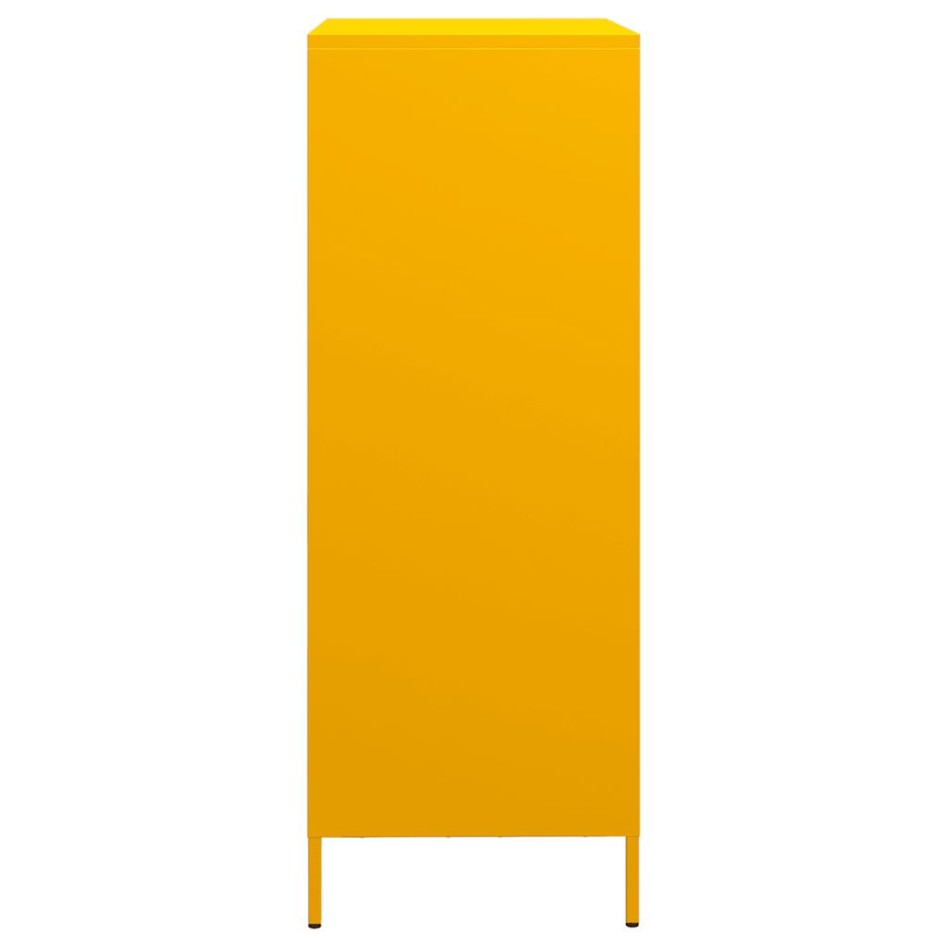 Aparador acero amarillo mostaza 68x39x103,5