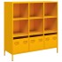 Aparador de acero amarillo mostaza 101,5x39x103,5