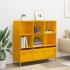 Aparador de acero amarillo mostaza 101,5x39x103,5