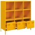 Aparador de acero amarillo mostaza 101,5x39x103,5