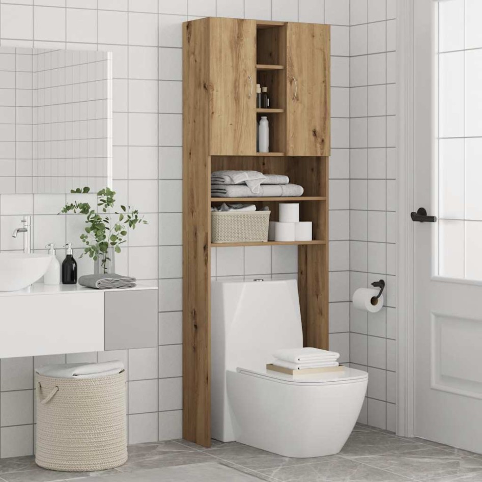 Armario de lavadora roble artisan 64x25,5x190