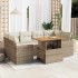 Set sofás de jardín 7 piezas y cojines ratán sintético
