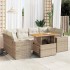 Set sofás de jardín 7 piezas y cojines ratán sintético