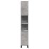 Set muebles de baño 2 piezas madera contrachapada gris