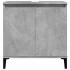 Set muebles de baño 2 piezas madera contrachapada gris