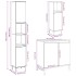 Set muebles de baño 2 piezas madera contrachapada gris