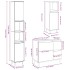 Set muebles de baño 2 piezas madera contrachapada gris