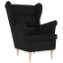 Sillón de tela negro 74x84x100