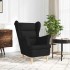 Sillón de tela negro 74x84x100