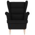 Sillón de tela negro 74x84x100