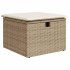 Juego de sofás jardín con cojines beige 10 pzas ratán