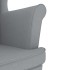 Sillón de tela gris claro 74x84x100