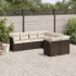 Set sofás de jardín 8 piezas y cojines ratán sintético