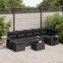 Set de sofás de jardín y cojines 8 piezas ratán sintético