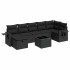 Set de sofás de jardín y cojines 8 piezas ratán sintético