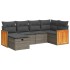 Set de muebles de jardín 6 pzas y cojines ratán sintético