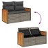 Set de muebles de jardín 6 pzas y cojines ratán sintético