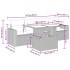 Set de muebles de jardín 5 pzas y cojines ratán sintético