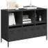 Aparador de acero laminado en frío negro 101,5x39x73,5